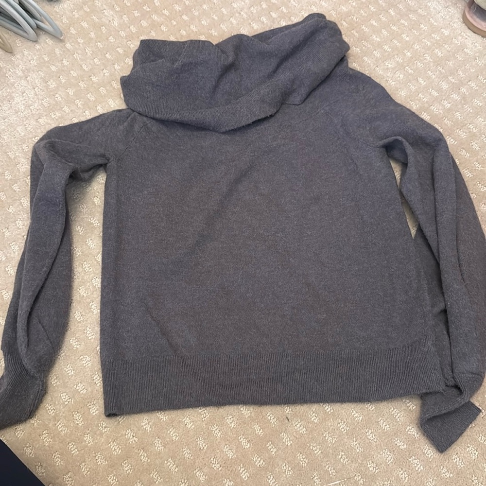 Something navy off the shoulder sweater